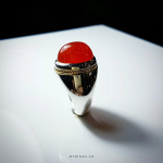 Red Yemeni Agate with Handmade Silver Ring MR0016