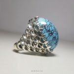Very Exquisite Neyshabur Turquoise With First Class Handmade Silver Ring
