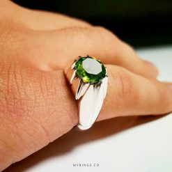 Original Peridot with Handmade Silver Ring MR0086
