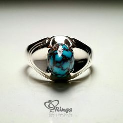 Original Shajar Feroze With Handmade Silver Ring