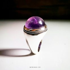 Natural Amethyst Stone With Silver 925 Ring MR0100