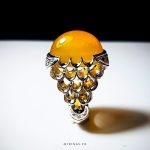 MR0144-Orange-Yemeni-Agate-With-Handmade-Silver-Ring