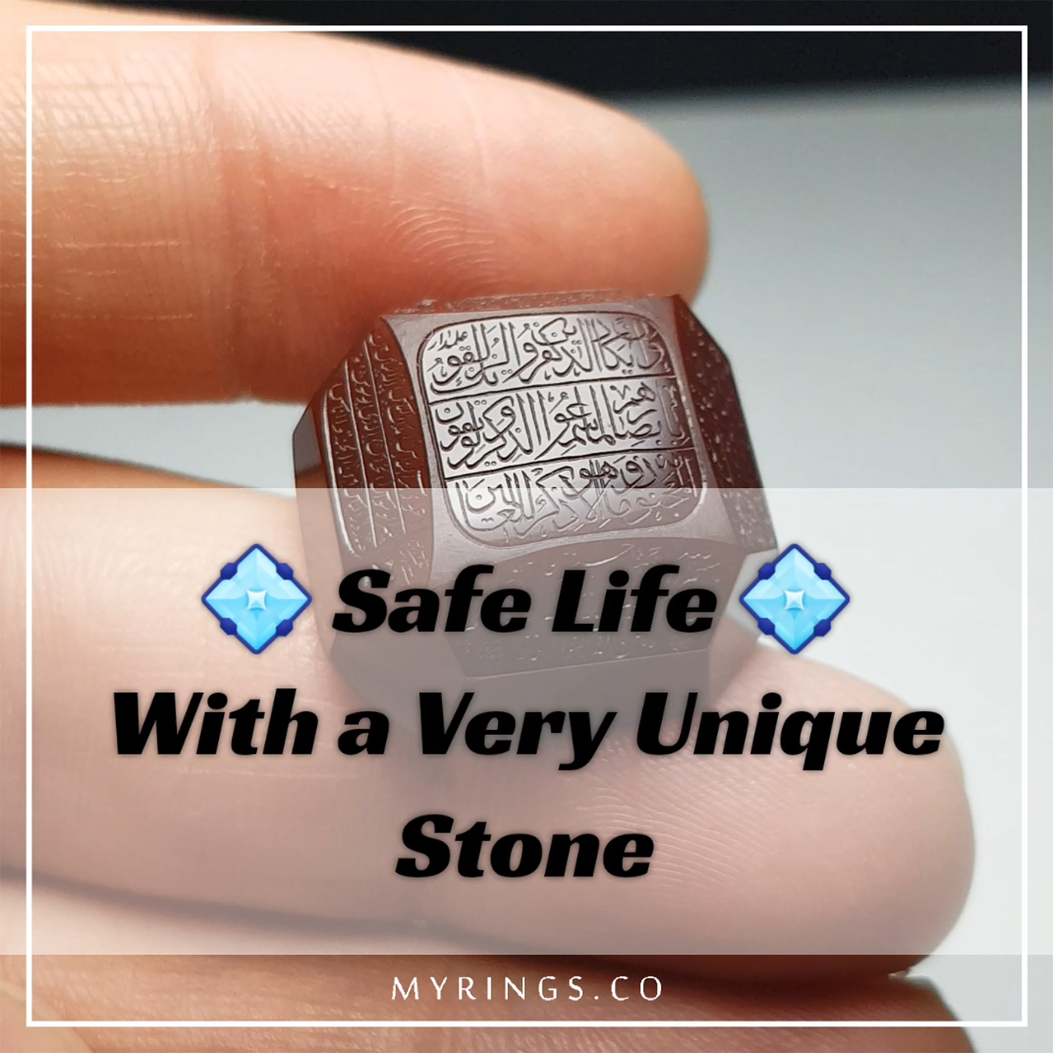 Safe life with a very unique original yemeni agate