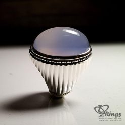 Handmade Silver Ring And Purple Yemeni Agate