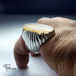 Hand Engraved White Yemeni Agate With High Class Handmade Silver 925 Ring
