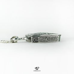 Hand Engraved Silver Box For Islamic Hirz And Talisman As Necklaces