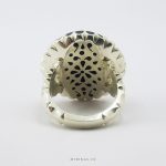 Hand Engraved Islamic Ring, Black Yemeni Aqeeq With Silver Ring