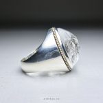 Exquisite Hand Engraved Dur Al Najaf With Handmade Silver Ring