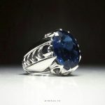 Natural London Topaz With Handmade Silver Ring