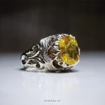 Special Natural Yellow Ruby With Handmade Silver Ring