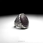 Super Luxury Shafatolabd Yemeni Agate With Hand Engraved Silver Ring