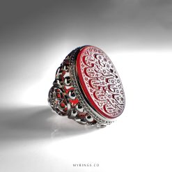 Elegant Yemeni Agate With Star Super Silver Ring