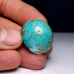 Stunning Large Blue Nishapur Turquoise Stone with Brown Veins