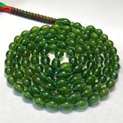 Rare Afghan Shah Maqsoud Prayer Beads – Emerald Green Tasbih from Hesarak Mine
