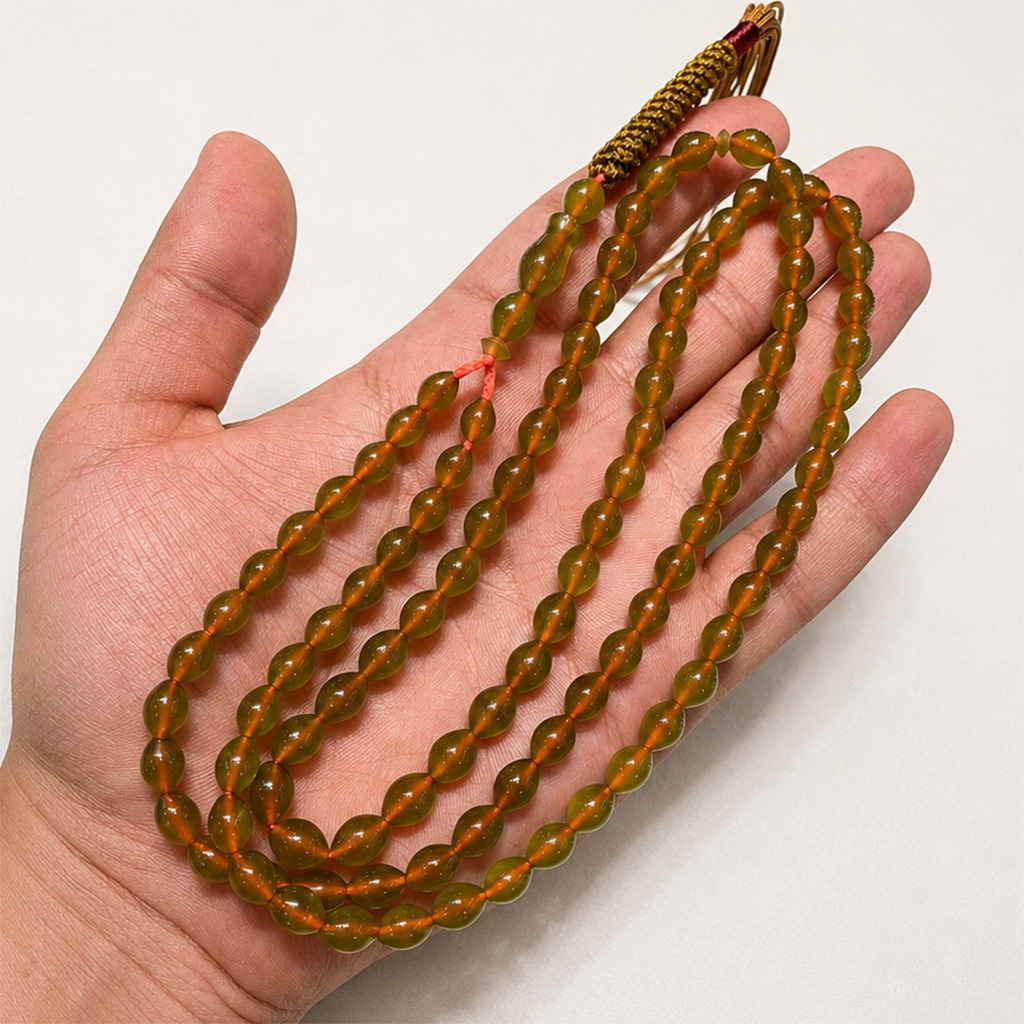 R0534_ShahMaqsood_Tasbih مسبحة شاه مقصود الزيتونية الحرفية ١٠١ حبة